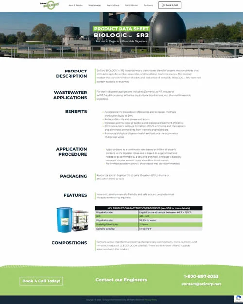 Biologic SR2 product data sheet for biosolid waste Biologic SR2 product data sheet for biosolid waste