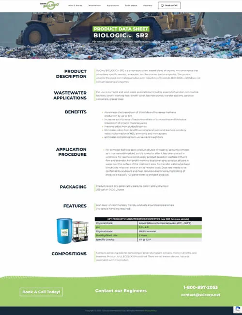 Biologic SR2 product data sheet for solid waste Biologic SR2 product data sheet for solid waste