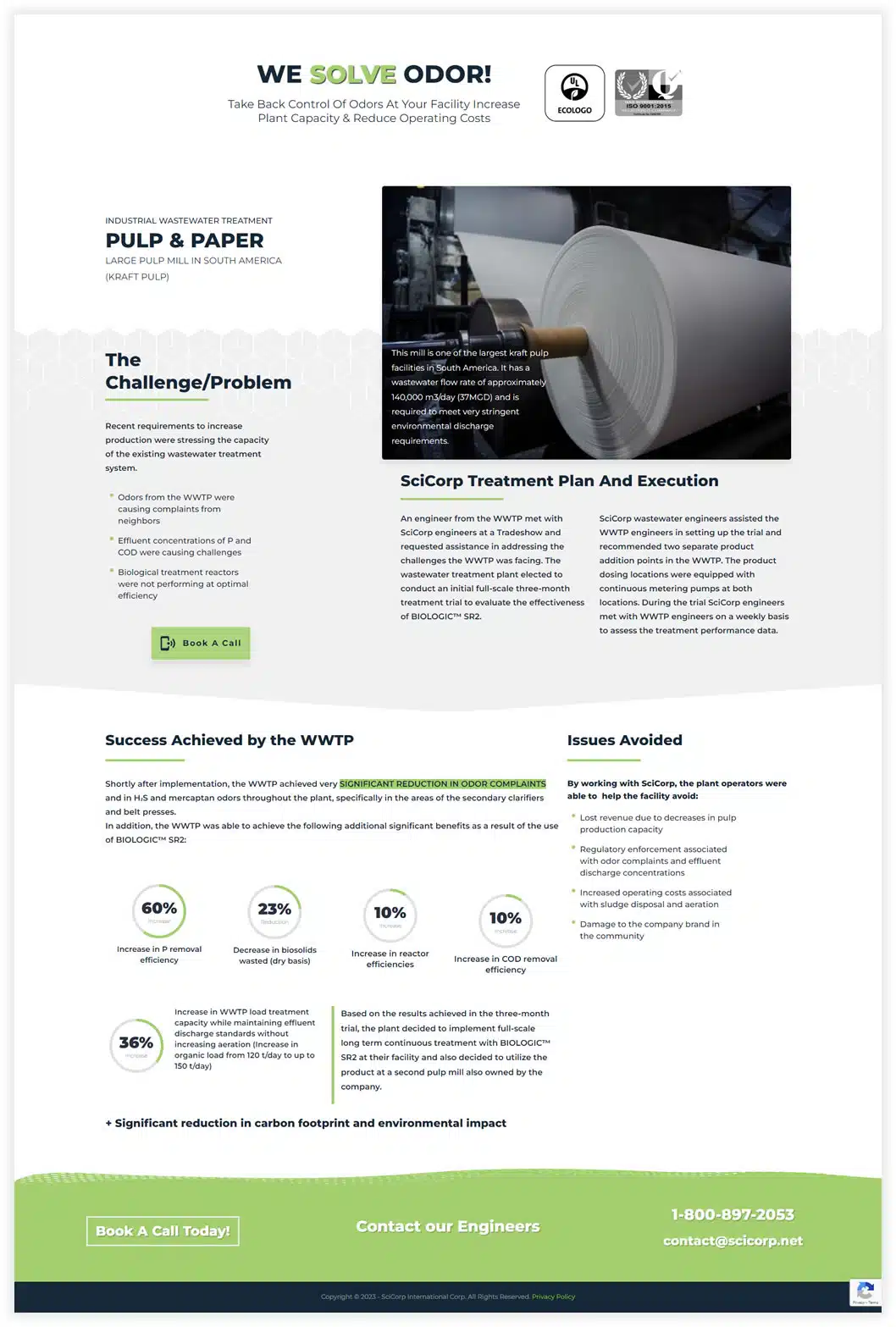 pulp and paper odor control